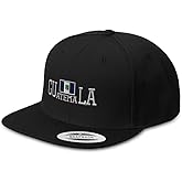 Custom Snapback Hat for Men Flat Brim Hats Guatemala Flag B Embroidery Embroidered Flat Bill Hat Acrylic