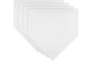 Mototo 2/3/4/6/8PCS White Baseball Home Plate Rubber Throw Down Baseball Bases 16 inch Softball Home Plate Kickball Bases for Kickball Practice Pitching Hitting Training Equipment