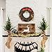 Lvydec 17 Inch Christmas Wreath, Merry Christmas Front Door Wreath with Pine Cone, Red Berry, Gold Leaves, Storage Box Included