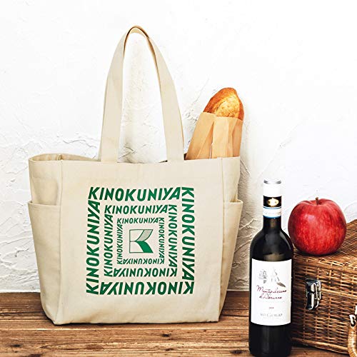 In Red(インレッド)2021年5月号:4/7発売【雑誌付録】紀ノ国屋5つのポケット付き便利な買い物バッグ