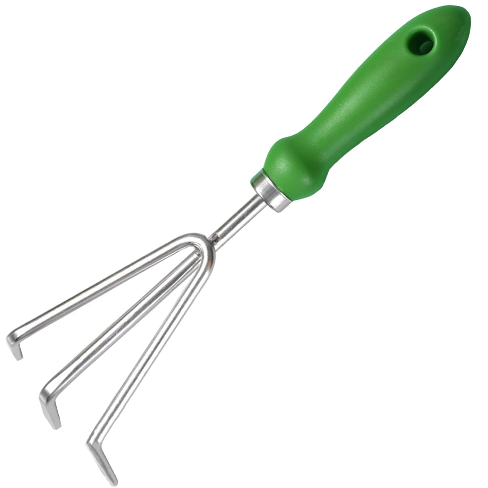 Garden Rake Soil Tiller, Stainless Steel Claw Gardening Tools with Ergonomic Handle, Bow Rake Garden Fork Hand Rake Cultivator, Great for Gardening, Cultivating, Loosening Soil, Spreading Mulch