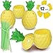 Hogue WS LLC Plastic Pineapple Luau Cups for Fun Hawaiian Children's Parties – Bulk 12 Pack – Includes Straws – Tiki Beach Theme Party Supplies (1 Dozen)