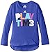 adidas Little Girls' Long Sleeve Girly Tee Shirt, Dark Purple, 6X