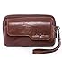 Hwin Phone Purse Horizontal Clutch Bag Men Handbag Waist Bag 7 Plus 8 Plus Holster Case Pouch Belt Case Phone Holster Leather Wallet Purse Carrying Case with Loop LG V20 S8 Plus S9 Plus+Keychain-Brown