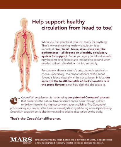 CocoaVia Dietary Supplement, Sweetened, Dark Chocolate, 30 Count - Thumbnail 4