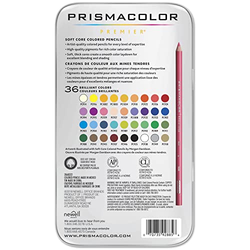 Prismacolor Premier Colored Pencils, Soft Core, 36 Pack Pricepulse