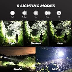 Flashlights LED High Lumens Rechargeable: 200000