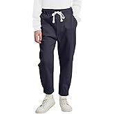 Boys Stretch School Uniform Pants Kids Toddler Jogging Pant with Drawstring and Pockets (2-12Y)