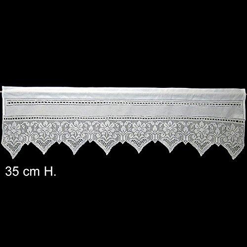 Hossner Panneaux Gardine 35x120 cm H/B | weiß | 100% Baumwolle