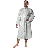 BAGNO MILANO Mens Robes, Waffle Robes For Men, Turkish Cotton Mens Bathrobes