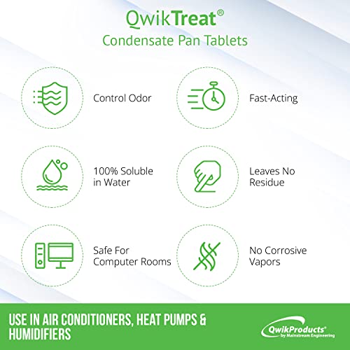 QwikTreat Condensate Pan Treatment Tablets, AC Drip Pan Tablets Air
