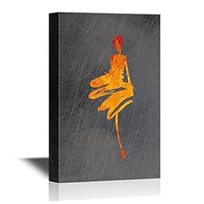 Canvas Wall Art - Fashion Woman Silhouette Hand Drawn Sketch - Gallery Wrap Modern Home Art | Ready to Hang - 12x18 inches