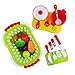 Acekid 20-Piece Kids Plastic Fruits Vegetables with Basket Cookware Cutting Food Set Stovetop Pretend Cooking Toys