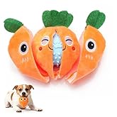 MewaJump Dog Chew Toy with Ball, 3-in-1 Plush Dog Squeaky Toy with 3 Layers
