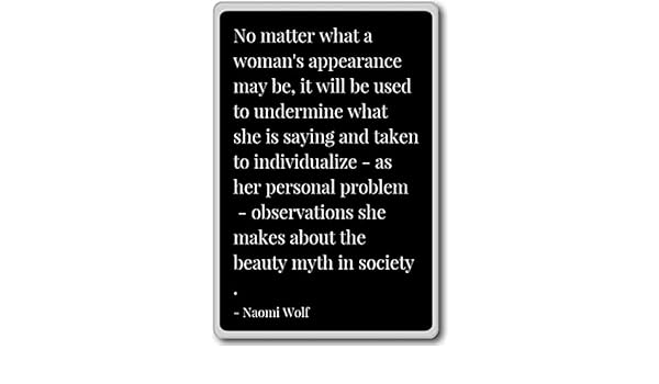 Imán para nevera con cita Naomi Wolf, negro: Amazon.es: Hogar