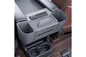 Center Console Organizer for Sienna, Rear Armrest Storage Tray for Toyota Sienna 2021-2026 Model Years Gray Plastic