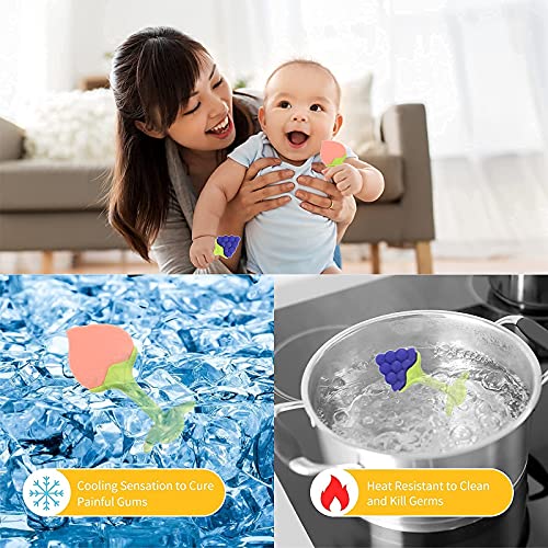 HAILI XMGQ Baby Teething Toys, Silicone Baby Teether Freezer BPA Free
