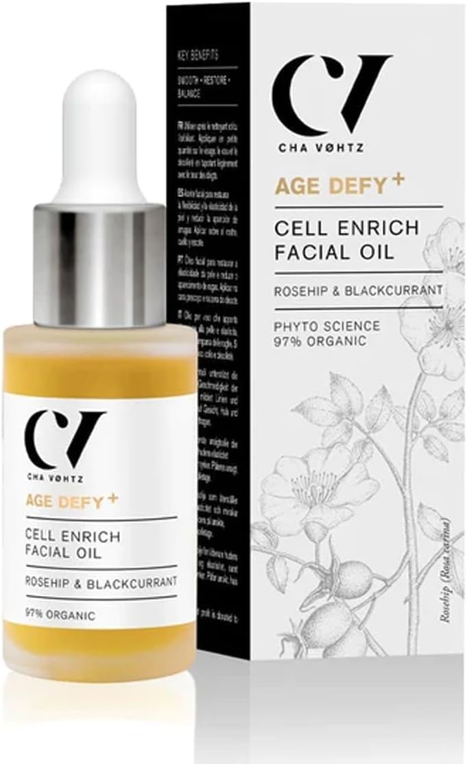Green People Age Defy+ Cell Enrich Oil - With Rosehip, Suitable for Mature Skin - Paraben Free - Vegan, 30ml