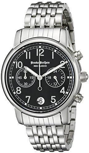 Amazon 時計 Brooks Brothers Red Fleece ブルックスブラザーズ Men S Silgg004 Red Fleece Analog Display Japanese Quartz Silver Watch メンズ 男性用 並行輸入品 メンズ腕時計 腕時計 通販