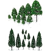 22 Pcs Mini Model Miniature Trees Scenery Architecture Trees Fake for DIY Crafts Building Model Scenery Landscape