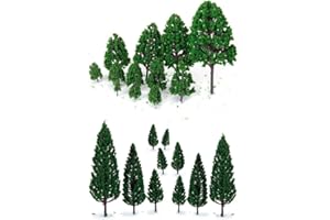 22 Pcs Mini Model Miniature Trees Scenery Architecture Trees Fake for DIY Crafts Building Model Scenery Landscape