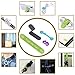 SUNFICON Magnetic Clips Headphone Cable Organizer Bendable Phone Stands Earphone USB PC Cord Wrap Keeper Unique Gadgets for Bookmark Keychain Noticeboard Fridge Home Office School Just for Fun, 4 PACK
