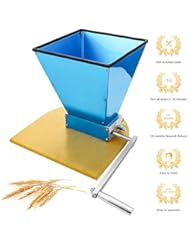 MRbrew Barley Crusher 2 Bearing Rollers Grain Malt Mill with Wooden Base for Homebrew