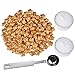 eBoot 140 Pieces Star Shape Sealing Wax Beads with 1 Piece Wax Melting Spoon and 2 Pieces Candles (Golden)