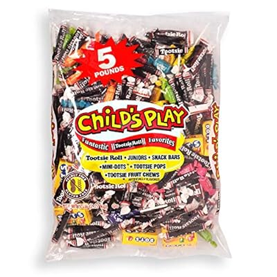 Tootsie Roll Child's Play Favorites, Funtastic Candy Variety Mix Bag, Peanut Free, Gluten Free, 5 Lb