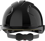 JSP EVO3 Safety Helmet Hard Hat Ventilated Wheel Ratchet EN397 Black view 2