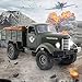 RC Military Truck -Flyglobal 1:16 4WD Off-Road Crawler Army Car, Radio Control RC Truck- 2.4Ghz Remote Control Toy RTR Car Vehicle with Rechargeable Batteries Great Gift for Kids Boys Adults Green