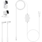 20Ft/6m Outdoor Power Adapter Compatible with Wyze Cam V4/V3,Duo Cam Pan,Wyze Pan V4/V3/V2/OG,Long Flat Charging Extension Cable Replace for Plug,IP67 Waterproof Power Cable-1Pack