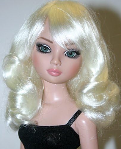 Curly White Blonde Wig w/ Wispy Bangs Size 6-7 Ellowyne Kish Tonner - Jas