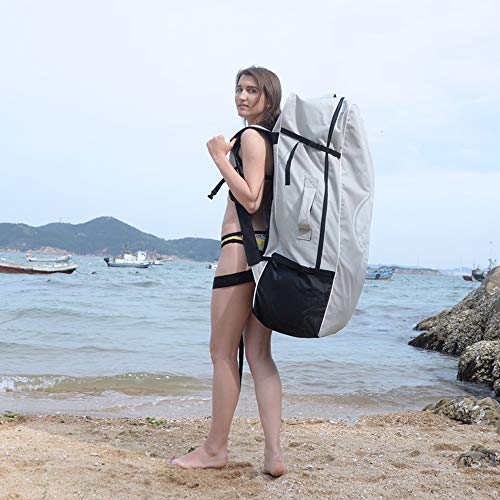 Inflatable 10'×32"×6" SUP with Carry Stripe System Everything Included with Stand Up Paddle Board, Adj Paddle,Big YOGA Non- slip Comfortable EVA Deckpad ,Pump, ISUP Backpack, Leash,Waterproof Bag - Thumbnail 6