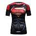 Red Plume® Women's Compression Sports Short-Sleeve T-Shirt, Super Logo Top (L, Super)