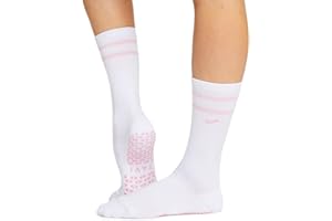 TAVI NOIR TAVI Kai Fashion Crew Grip Socks - Slipper Socks for Barre, Pilates, and Yoga - Pilates Socks with Grips for Women and Men