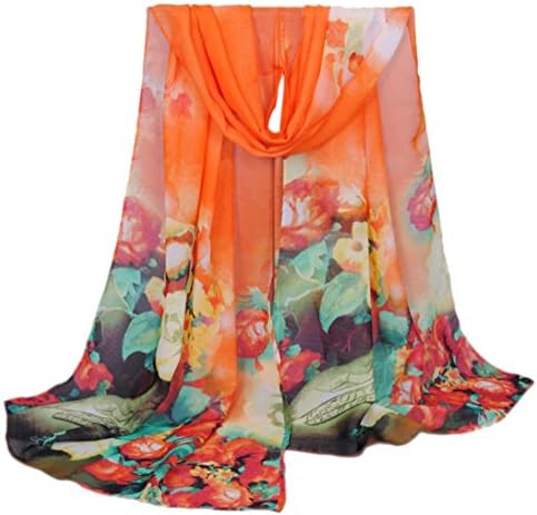 Scarf, Misaky Women Long Soft Wrap scarf Ladies Shawl Chiffon Scarves (Orange)