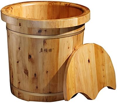 Foot tub 40cm high home Heightening and thickening with cover soaking basin Foot beauty salon foot bath barrel