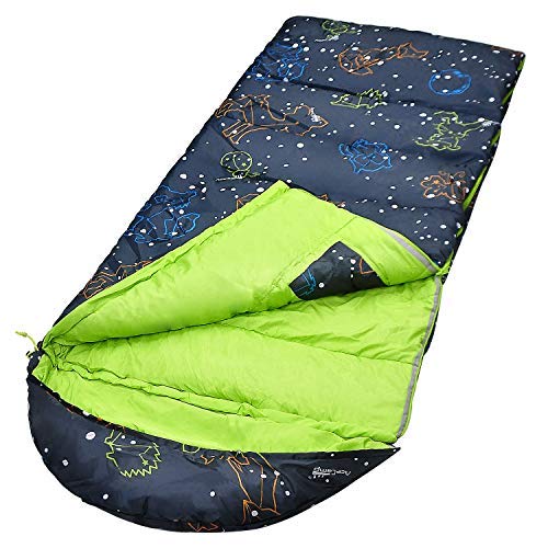 AceCamp Kids Sleeping Bags,GlowinTheDark Sleeping Bag for Kids