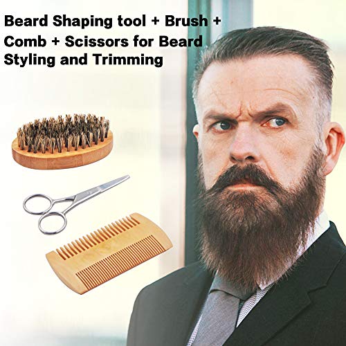Beard Growth Kit,Beard Kit W/Straight Razor,Beard Roller,Beard Wash