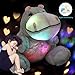 WEWILL Glow Hippo LED Stuffed Animal Plush Soft Toys Bedtime Companion Gift for Kids on Birthday Christmas Festival Occasions, 10 inch, Gray