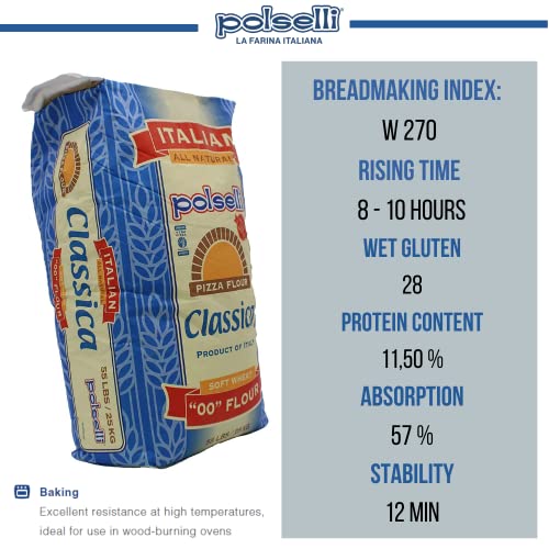 Classica, Tipo 00 Double Zero Flour, for Pizza, Bread, Pastas, and more