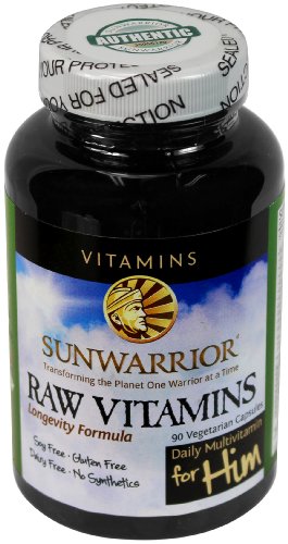 Sunwarrior - Raw Vegan Multivitamins and Enzymes for Him, 90 Capsules (FFP)