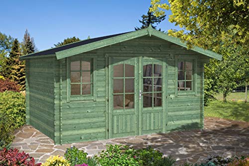 Alpholz Gartenhaus Mirko-28 aus Massiv-Holz | Gartenhaus mit 28 mm Wandstärke | Garten Holzhaus inklusive… – Bild 4