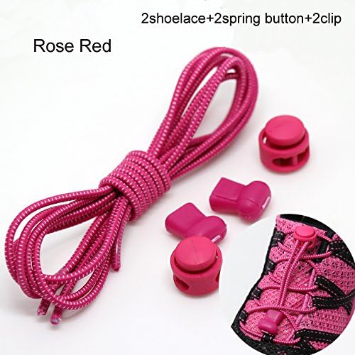 dfnbrhg A Pair of No Tie Elastic Shoelaces Durable Shoestrings Locking Shoe Laces for Sneakers Sports and Outdoor Activities
