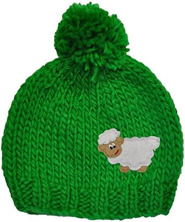 Green Sheep Kids Knit Hat