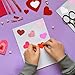 600 Pcs 3 Sizes 4 Colors Assorted Heart Stickers Self Adhesive Foam Hearts Valentine Heart Shaped Decals in Glitter and Matte Red Pink White Light Pink for Valentine's Day Crafts Décor