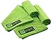 FIT SPIRIT Set of 2 Super Absorbent Microfiber Non Slip Skidless Sport Towels (20x40) - Green Towels