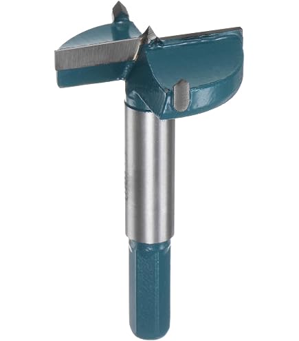 Kozelo 14mm Forstner Drill Bit – Tungsten Carbide Tip, Round Shank, For Wood Furniture, Hinges & Flat-Bottom Holes