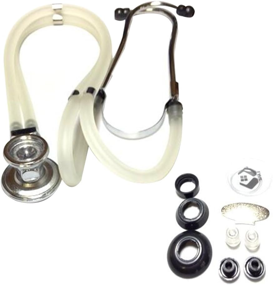 Lane Sprague Rappaport Stethoscope (Frosted White), Comes with a complimentary Name Tag and a Retractable ID Clip.